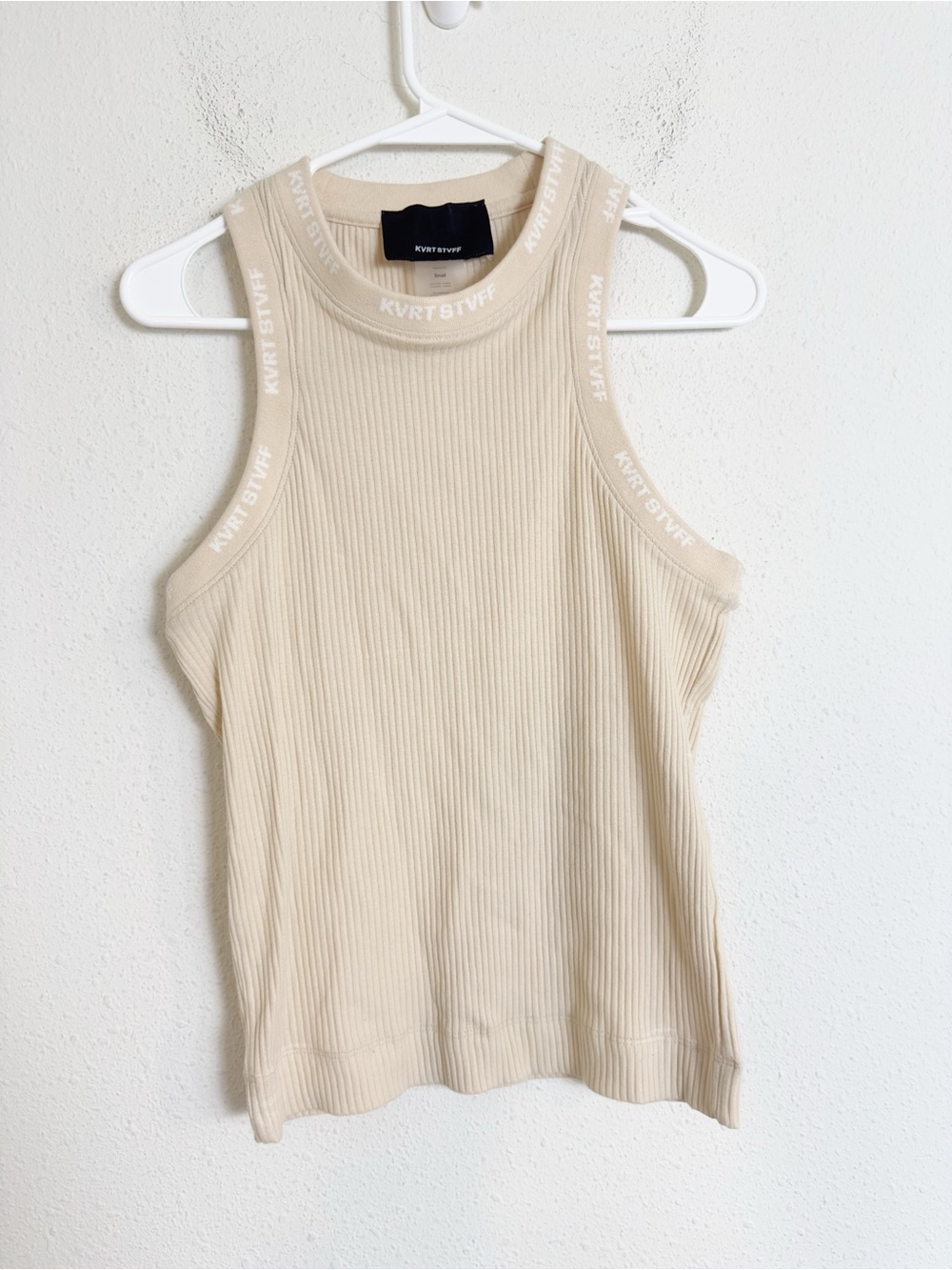 Kvrt Stvff Ribbed beige Tank Top